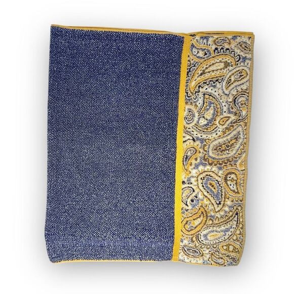 Vintage Fieldcrest Royal Velvet Bath Towel & Washcloth Set Paisley Holiday Gold - Picture 6 of 14